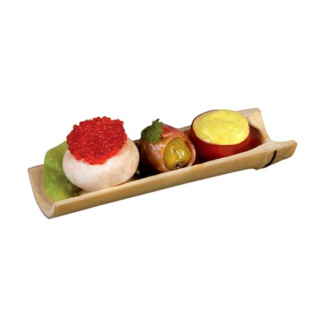 Packnwood Osaka Half Circular Bamboo Dish - 4.5 x 1.4 x 0.6 In, 200PK 209BBOSAKA